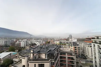 a view of a city with buildings at Sofia Paradise Lux Apartment in Sofia