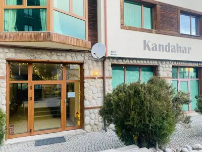a building with a sign that reads kalamachi at Apartment in Bansko, very close to the Gondola in Bansko