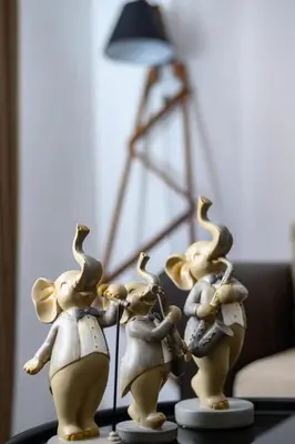 a group of toy elephants standing on a table at 10 Seconds Away from the Main street, Free Secured Parking in Sofia