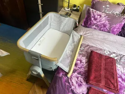 an open suitcase sitting on top of a bed at Sleep & fly in Sofia