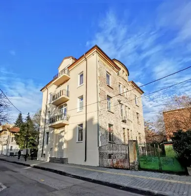 a building on the side of a street at Lily's Studio 7 by Bulgarentals - Central Sofia in Sofia