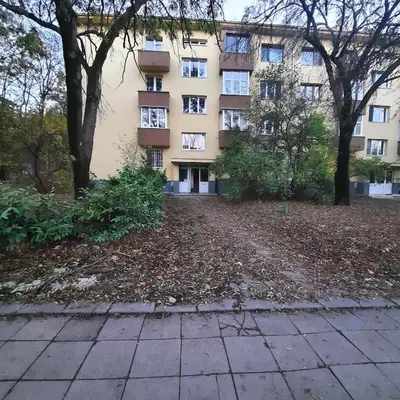 a building with a lot of leaves in front of it at Lucky number 7 Studio in Sofia