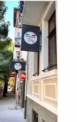 a sign on the side of a building at Heart of the city in Sofia