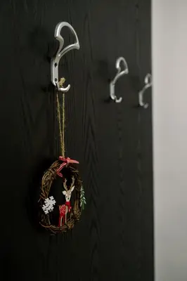 a door with a christmas wreath and two handles at PANORAMA SPA ASPEN APARTMENT in Razlog