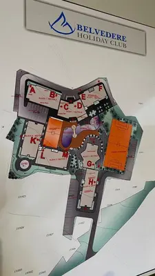 a map of a holiday club at Апартаменты в Belvedere in Bansko