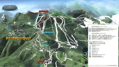 a map of a mountain top with at LHApartment! in Pamporovo
