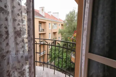 a view from a window of a building at New 1930s quiet central apartment w/AC - 2 bedroom in Sofia