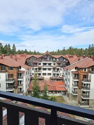 a view of an apartment complex from a balcony at Boutique Studio B37 in Borovets