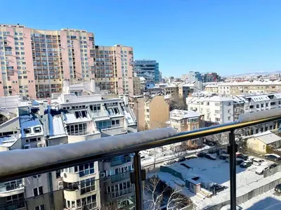 a view of a city from a balcony at 35 Cozy Central 1 Bedroom Apartment with Balcony in Sofia