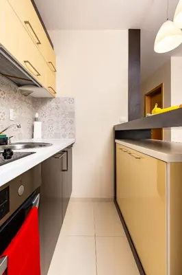a kitchen with a sink and a counter top at Beautiful apartment in the heart of Plovdiv in Plovdiv