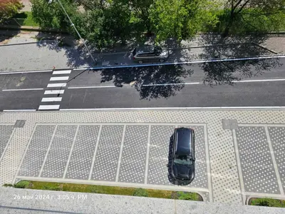 an overhead view of a car parked on a street at Dilyanka 2 in Pernik
