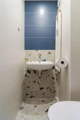 a bathroom with a sink and a toilet at Modern design 1 bdrm, 4 guests, Top cente, Near Parliament, Self check-in in Sofia