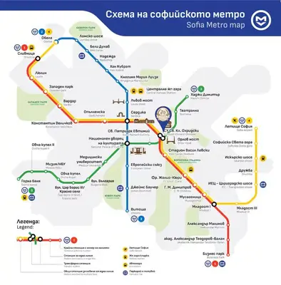 a map of the ayayanoda metro map at Vespa Home Boutique Apartment in Sofia