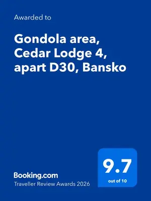 a screenshot of the gonzalo area cedar lodge aprril at Gondola area, Cedar Lodge 4, apart D30, Bansko in Bansko