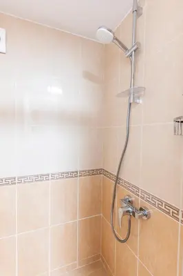 a shower with a shower head in a bathroom at The Architect Home - City Center, Free Parking! in Sofia