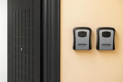 a pair of electrical outlets on the side of a door at Cozy and comfortable southern apartment, Kapana district, Plovdiv, Center in Plovdiv
