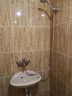a bathroom with a sink and a shower at Apartment Friends in Sandanski