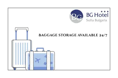 a diagram of a suitcase and a bagge storage package available at BG Hotel in Sofia