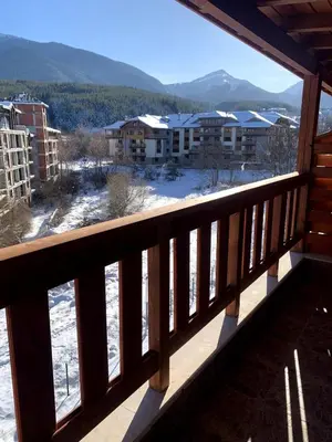 a view from the balcony of a condo at Pirin Apartament in Bansko