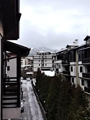 a view of a city street with buildings at Elegant Two Bedroom Apartment - Top Location in Bansko