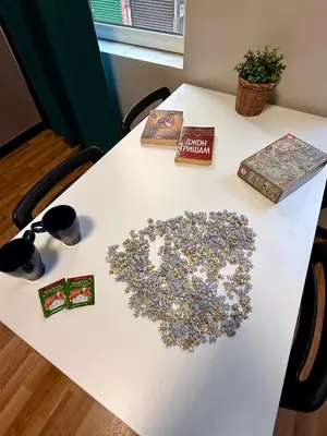 a white table with a heart made out of crystals at The Rainbow 10 in Sofia