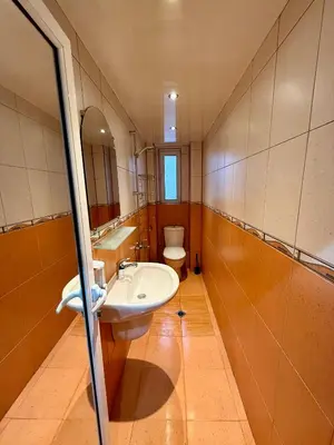 a bathroom with a sink and a toilet at The Rainbow 10 in Sofia