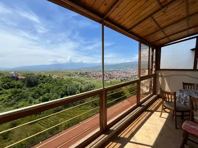 a view from the balcony of a house at BELLA VISTA Holiday Home 24h check in in Sandanski