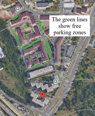 a map of the green lines show fire parking zones at Scandi Suite Business & Leisure in Sofia