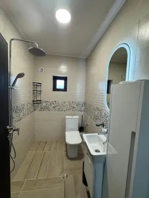 a bathroom with a toilet and a sink at Kamberovi house Kalofer in Kalofer