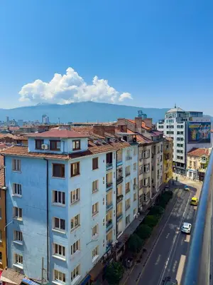 a view of a city with buildings and a street at Kolev Apartment 2 in Sofia