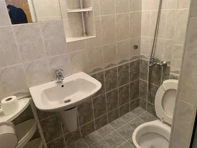 a bathroom with a sink and a toilet at West Park Retreat in Sofia
