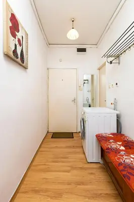 a laundry room with a washer and dryer at 1-Bedroom Flat with Balcony in Plovdiv by Flat Mаnager in Plovdiv