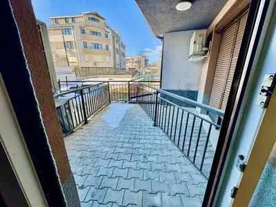 a balcony with a view of a building at MK Studios Krustova Vada plus Parking!!! in Sofia