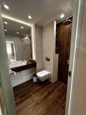 a bathroom with a toilet and a sink at Heaven on earth in Devin