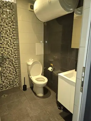 a bathroom with a toilet and a sink at The Peak in Sofia