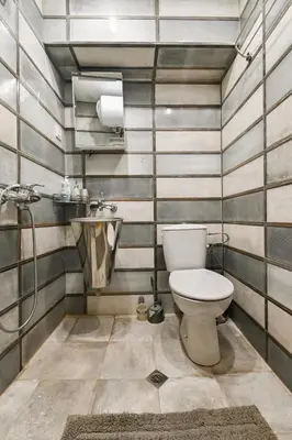 a bathroom with a toilet and a shower at Luxory in Sofia