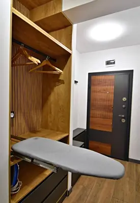 a bench in a room with a closet at Oblivion in Velingrad
