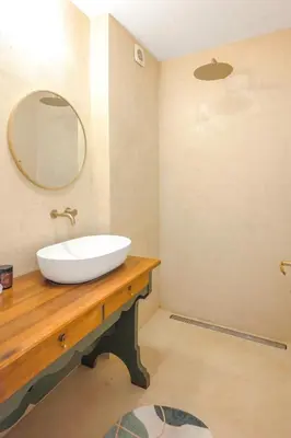a bathroom with a white sink and a mirror at TERRA Design - Award-Winning Apartment - by Flat Manager in Sofia