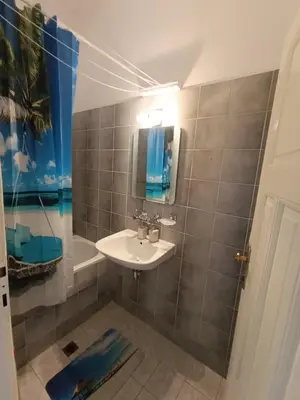 a bathroom with a sink and a mirror at Vinchenco and G Suites in Sofia