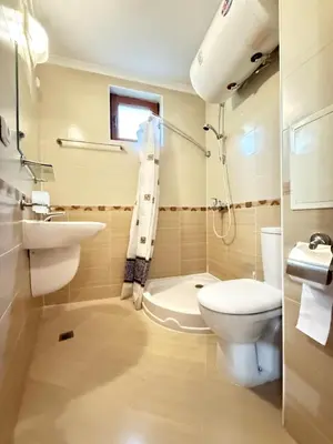 a bathroom with a toilet and a sink at Apartment Grand Monastery Pamporovo in Pamporovo