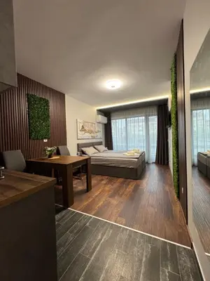 a living room with a couch and a table at Dream Home A3 in Sofia
