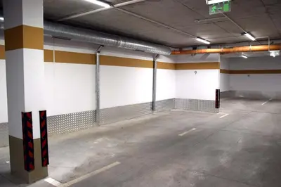 an empty parking lot in a parking garage at Zlati`s house 1 in Sofia