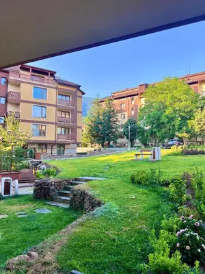a view of a park with a building at Flat F6 Bansko Rentals in Bansko