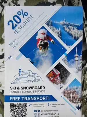 a poster for a ski and snowboard festival at a resort at Апартамент почивка в планината in Pamporovo