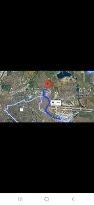 a view of a map with a red circle at LevskiG Family Flat 10 min from Sofia Airport and city center in Sofia