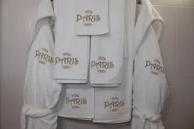 a white sweatshirt with the phillies written on it at Villa Paris in Hisarya