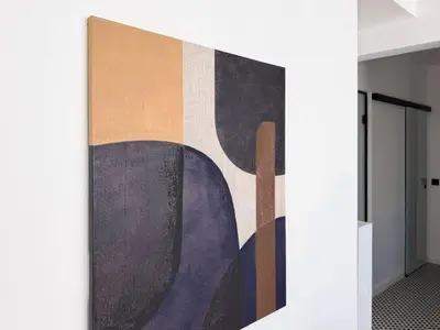 a large painting on a wall in a hallway at View, Location, High End Interior, Lift, AC in Sofia