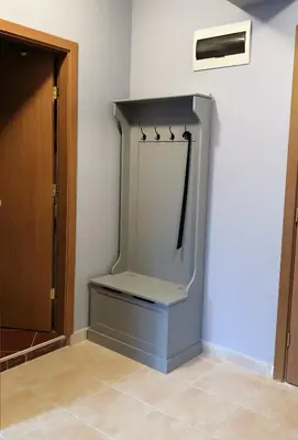 an empty shower in a room next to a door at Cozy Stylish 2-bedroom apt near ski road, 5min to Gondola & bars in Bansko