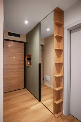 a room with a mirror and a closet at Spacious 2BR Apartment - Modern Design in Sofia