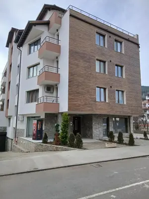 a building on the side of a street at Estrella Apartment in Velingrad